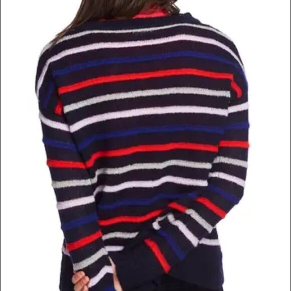 Court & Rowe NEW Navy Crush Stripe Sweater XSmall - Picture 2 of 7